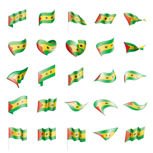 Bandeira de São Tomé e Príncipe, ilustração vetorial — Vetor de Stock