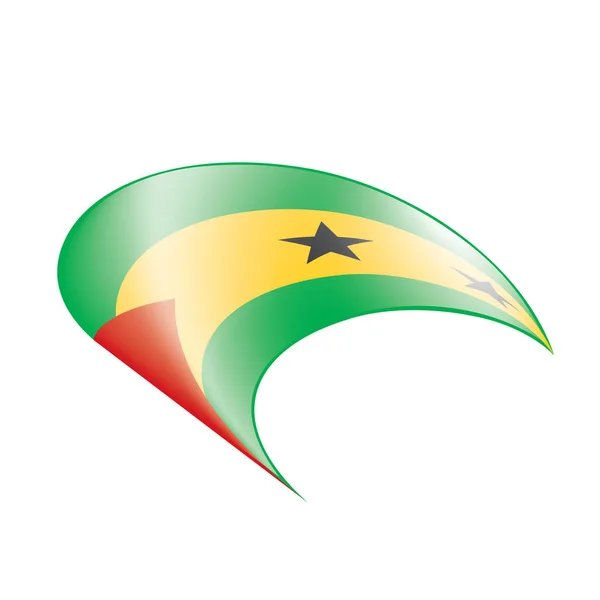 Bandeira de São Tomé e Príncipe, ilustração vetorial — Vetor de Stock