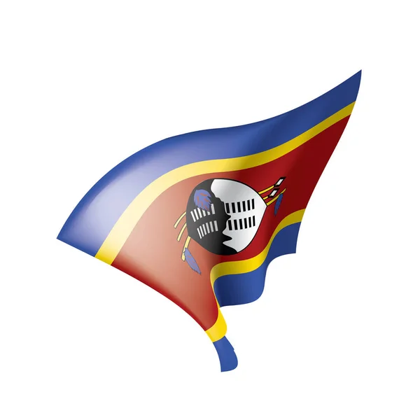 Swazilands flagga, vektorillustration — Stock vektor
