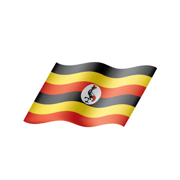 Bandera de Uganda, vector de ilustración — Vector de stock