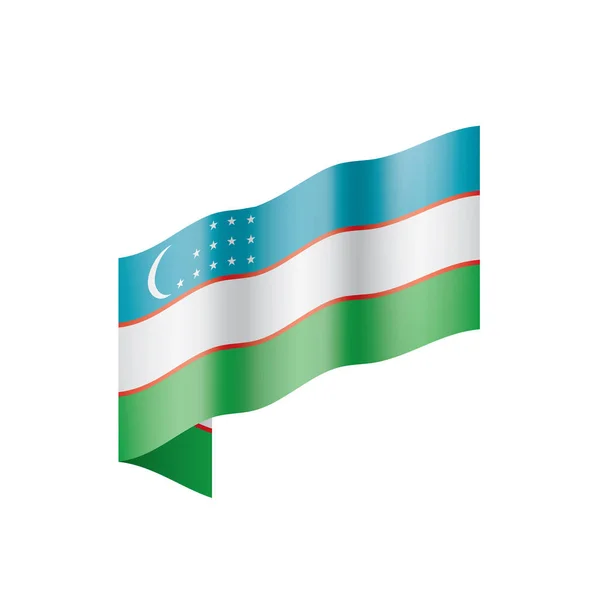 Bandera de Uzbekistán, ilustración vectorial — Vector de stock