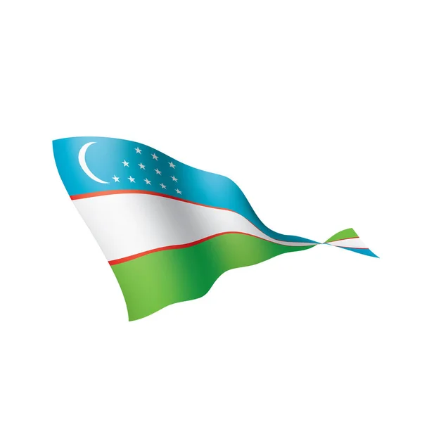 Uzbekistan flagga, vektorillustration — Stock vektor