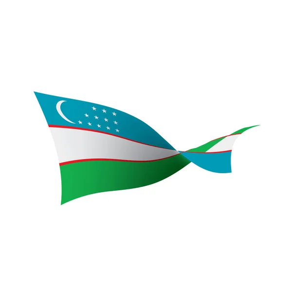 Uzbekistan flagga, vektorillustration — Stock vektor