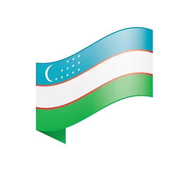 Vlajka Uzbekistánu, vektorové ilustrace — Stockový vektor