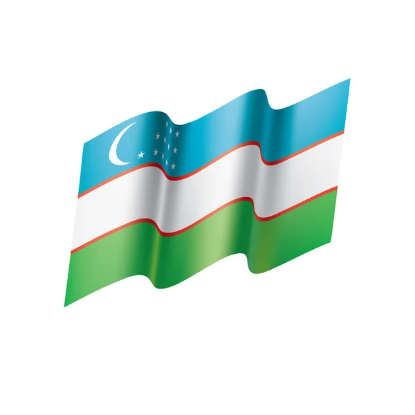 Bandera de Uzbekistán, ilustración vectorial — Vector de stock