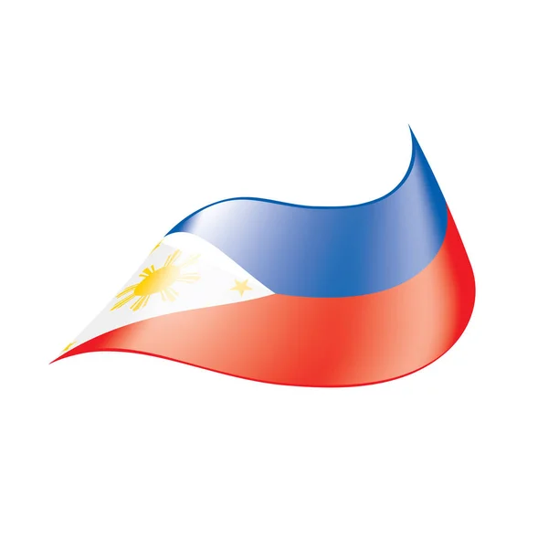 Fülöp-szigeteki zászló, vektoros illusztráció — Stock Vector