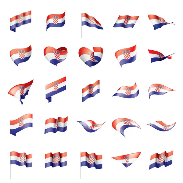 Vlag van Kroatië, vectorillustratie — Stockvector