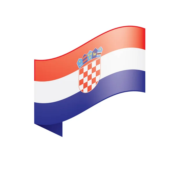 克罗地亚旗子, 向量例证 — 图库矢量图片