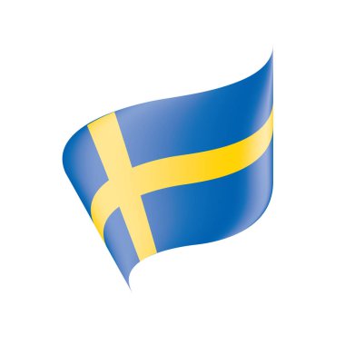 İsveç bayrağı, vektör illüstrasyonu