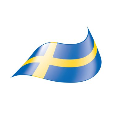 İsveç bayrağı, vektör illüstrasyonu