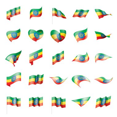 Etiyopya bayrağı, vektör çizim