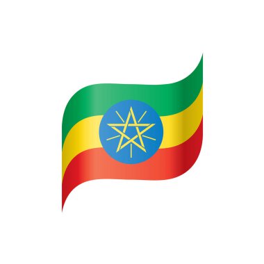 Etiyopya bayrağı, vektör çizim