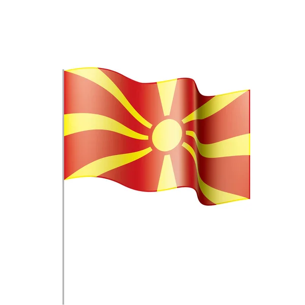 Vlajka Makedonie, vektorové ilustrace — Stockový vektor
