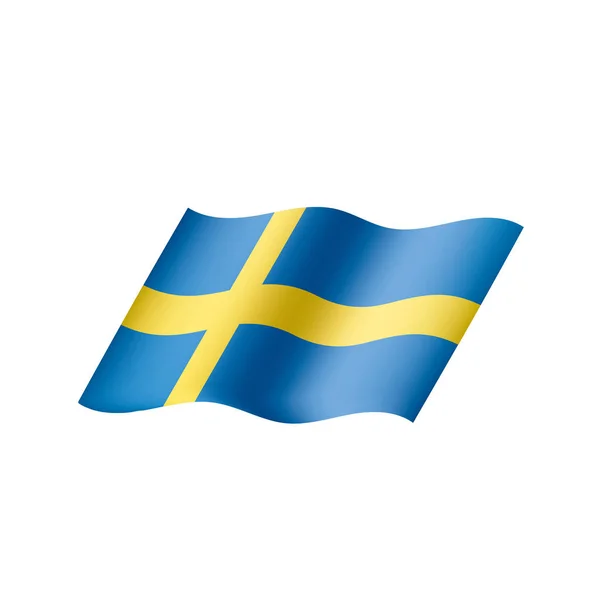 Schwedische Flagge, Vektorillustration — Stockvektor