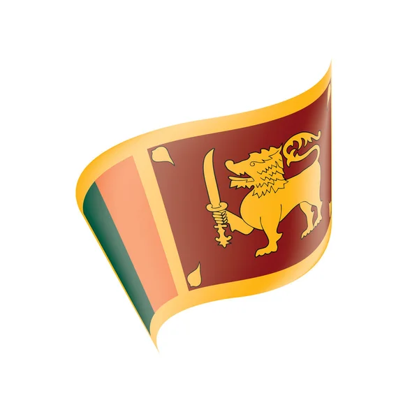 Sri Lankas flagga, vektorillustration — Stock vektor