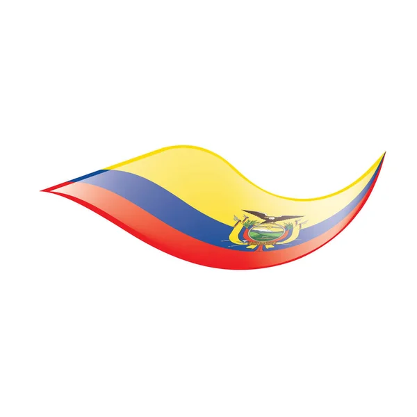 Bandera de Ecuador, ilustración vectorial — Vector de stock