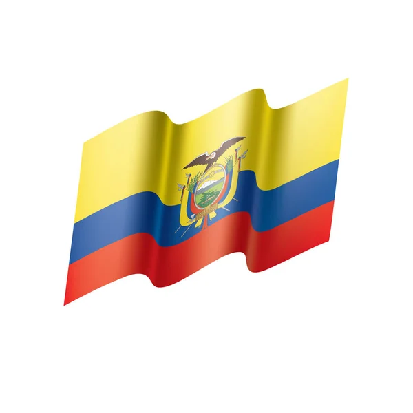 Bandera de Ecuador, ilustración vectorial — Vector de stock