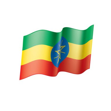 Etiyopya bayrağı, vektör çizim