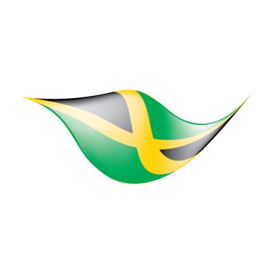 Jamaika bayrağı, vektör illüstrasyonu
