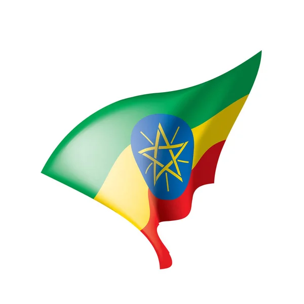 Vlag van Ethiopië, vectorillustratie — Stockvector
