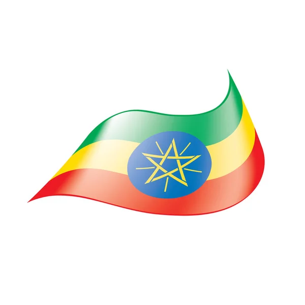 Bandiera Etiopia, illustrazione vettoriale — Vettoriale Stock