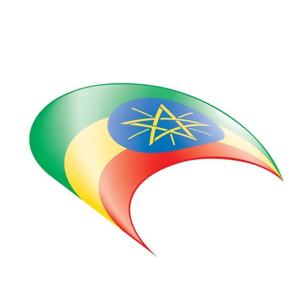Etiópia bandeira, ilustração vetorial — Vetor de Stock