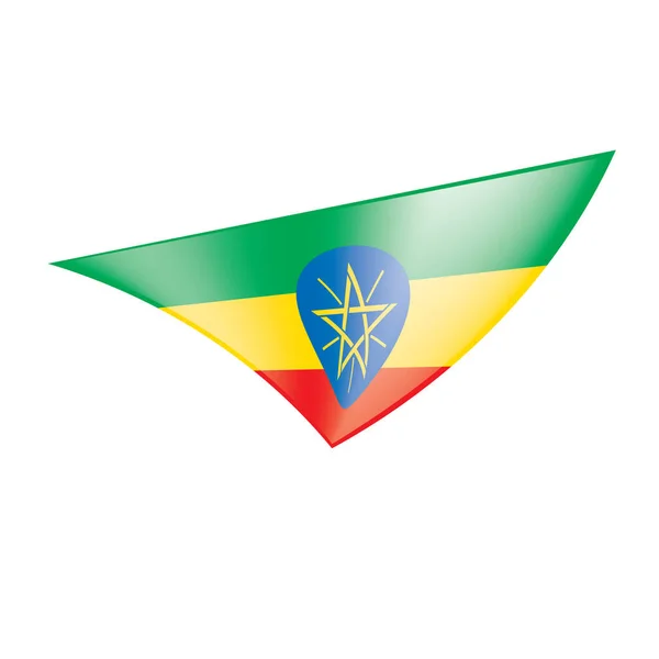 Etiopía bandera, vector de ilustración — Archivo Imágenes Vectoriales