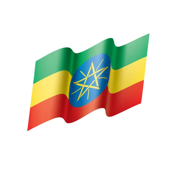 Vlag van Ethiopië, vectorillustratie — Stockvector