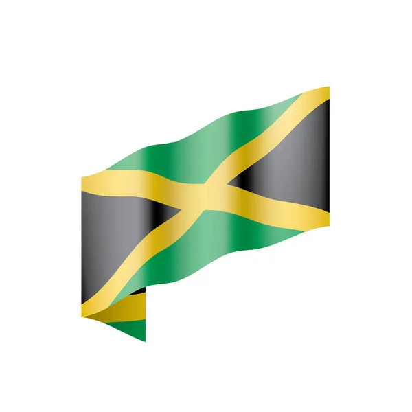 Флаг Ямайки, векторная иллюстрация — стоковый вектор