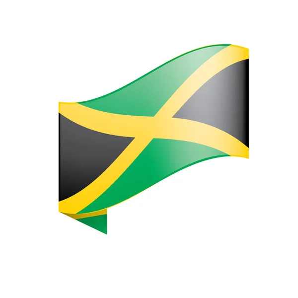 Bandera de Jamaica, vector de ilustración — Archivo Imágenes Vectoriales