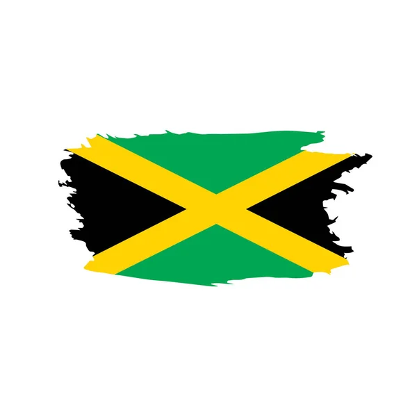 Jamaica flagga, vektor illustration — Stock vektor