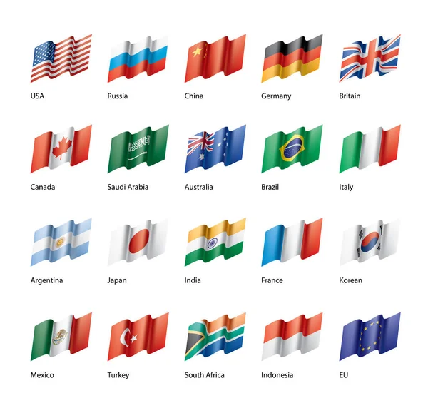 G20 标志的矢量集 — 图库矢量图片