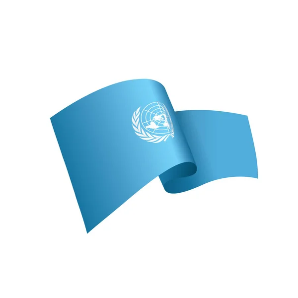 Флаг ООН, векторная иллюстрация — стоковый вектор