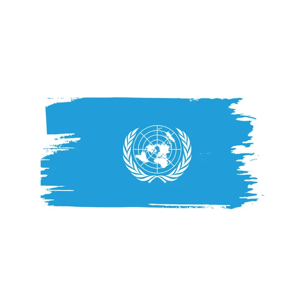 Bandeira da ONU, ilustração vetorial —  Vetores de Stock