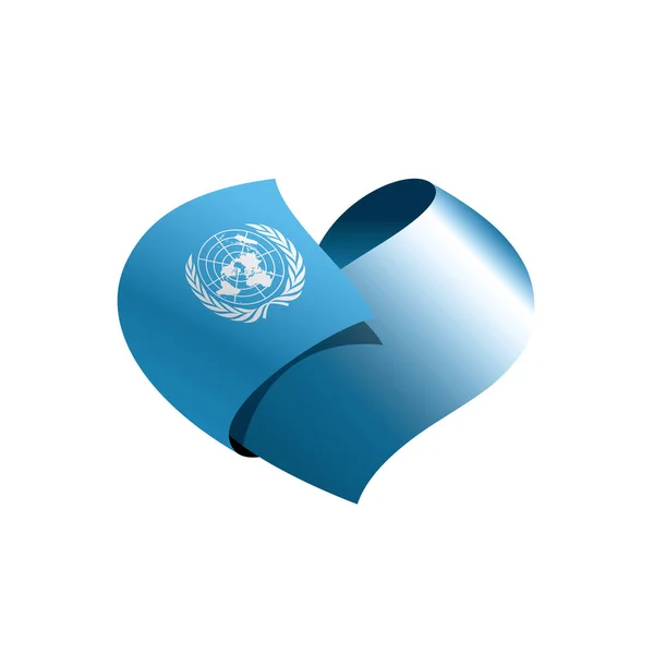 Bandera de la ONU, ilustración vectorial — Vector de stock