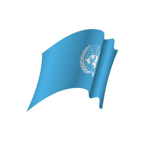 Флаг ООН, векторная иллюстрация — стоковый вектор