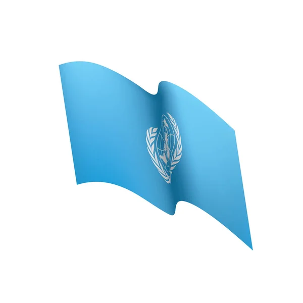 UN flag, vector illustration — Stock Vector