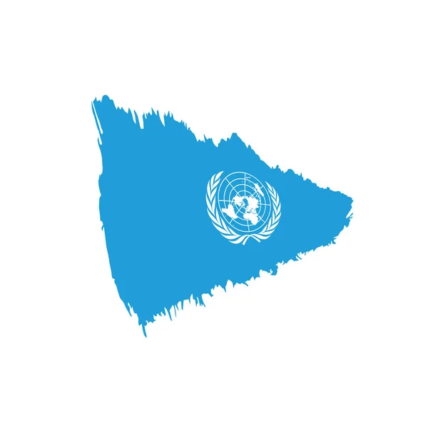 Bandera de la ONU, ilustración vectorial — Archivo Imágenes Vectoriales