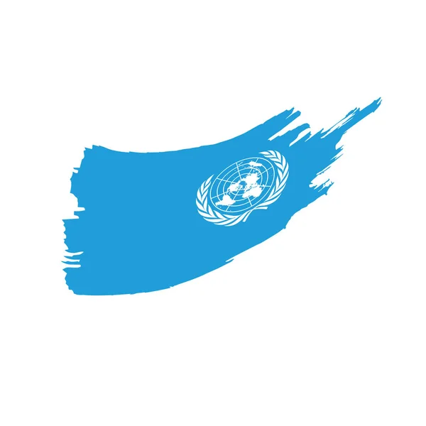 Bandeira da ONU, ilustração vetorial — Vetor de Stock