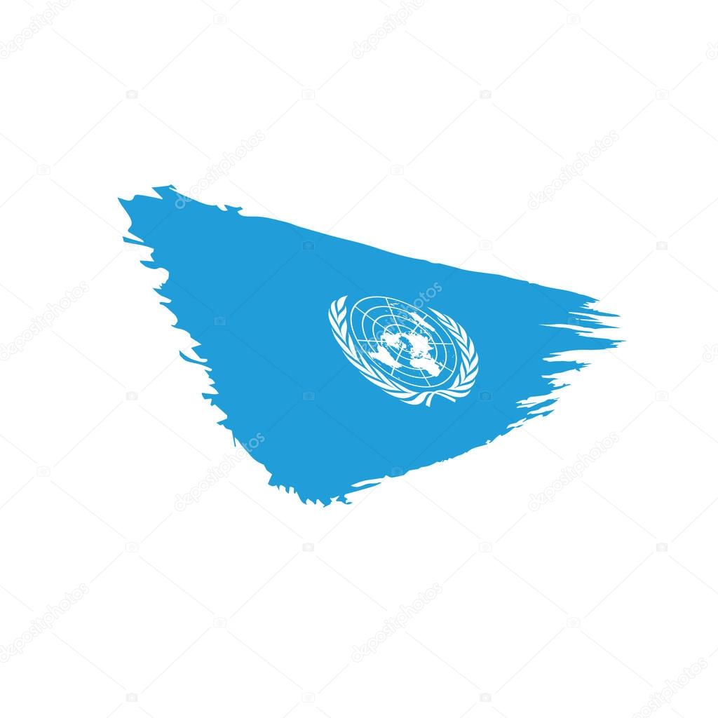 UN flag, vector illustration