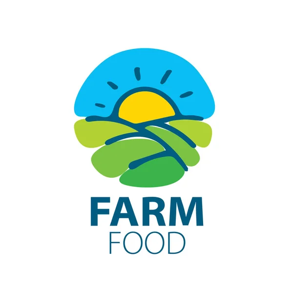 Logotipo fazenda alimentos — Vetor de Stock