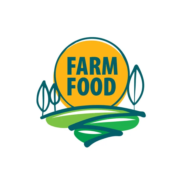 Logo çiftlik yiyecek — Stok Vektör
