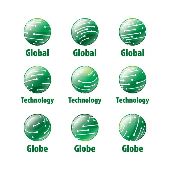 Vektorové logo zeměkoule — Stockový vektor
