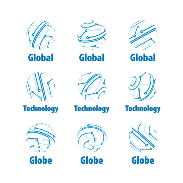 벡터 로고 글로브 — 스톡 벡터