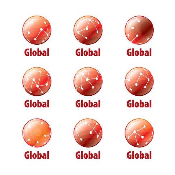 Vetor logotipo globo — Vetor de Stock