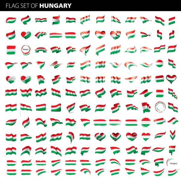 ハンガリーの国旗、ベクトル イラスト — ストックベクタ
