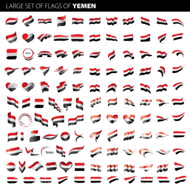 Yemen bayrak, vektör çizim