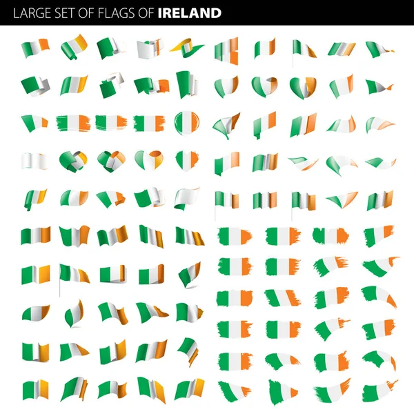 Bandera de Irlanda, ilustración vectorial — Vector de stock