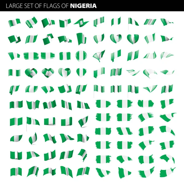 Nijerya bayrağı, vektör illüstrasyonu