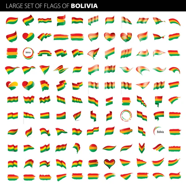 Bolivya bayrağı, vektör illüstrasyonu